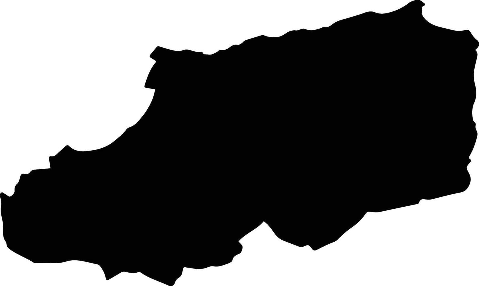 Al Hoceima Province Morocco silhouette map vector