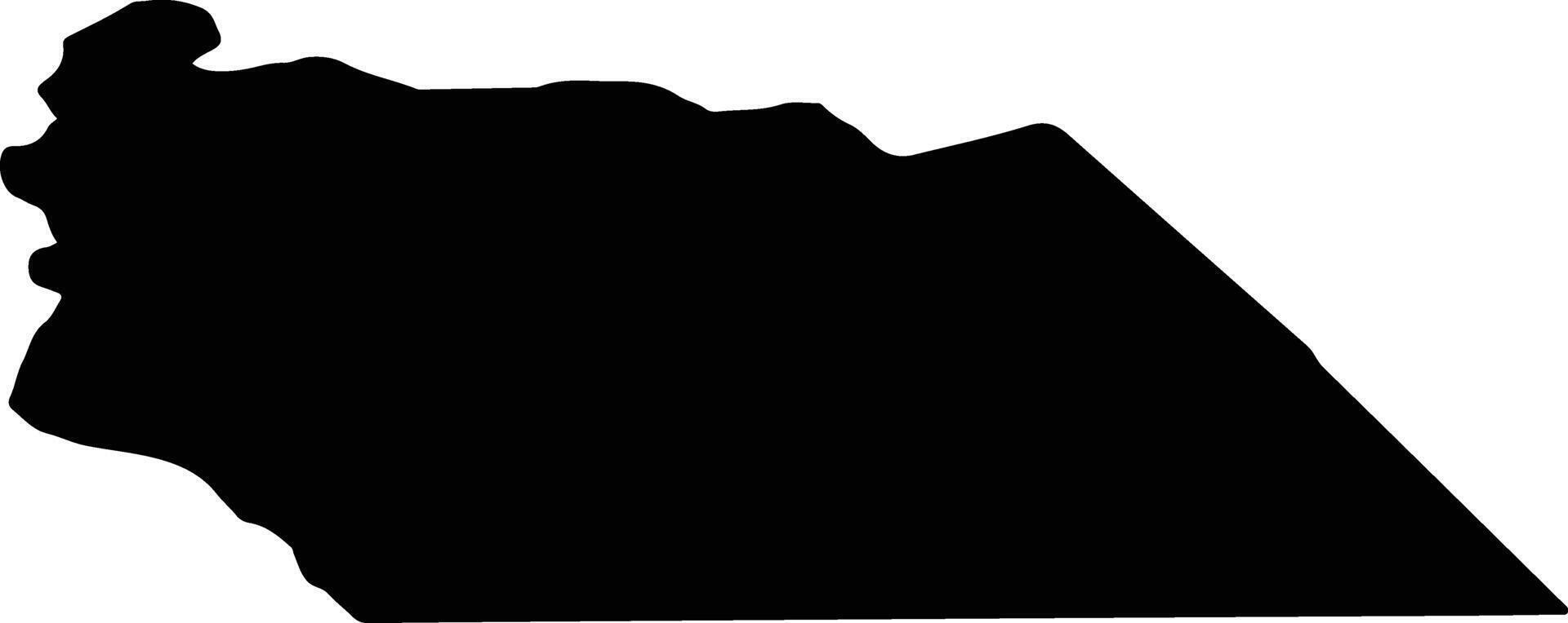 Al Jizah Jordan silhouette map vector