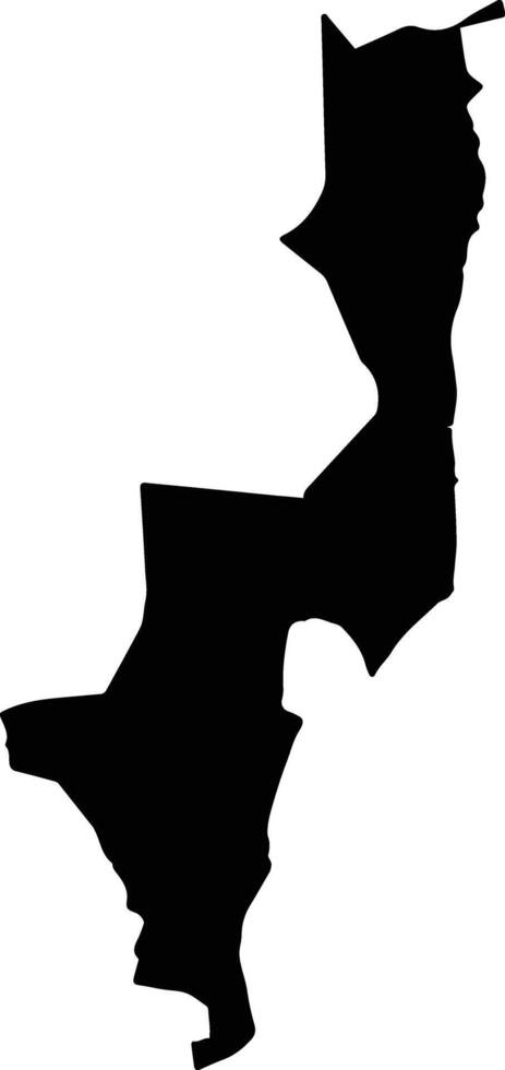 Al Khubar Governorate Saudi Arabia silhouette map vector