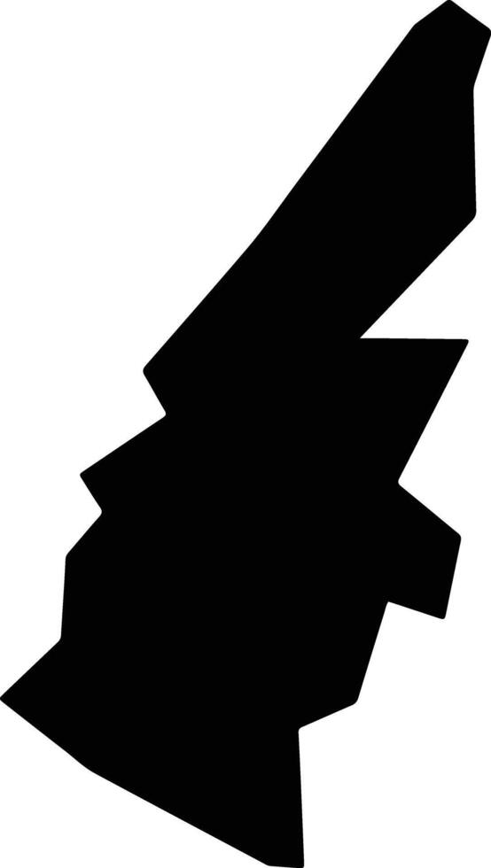 Al Khidhir Iraq silhouette map vector