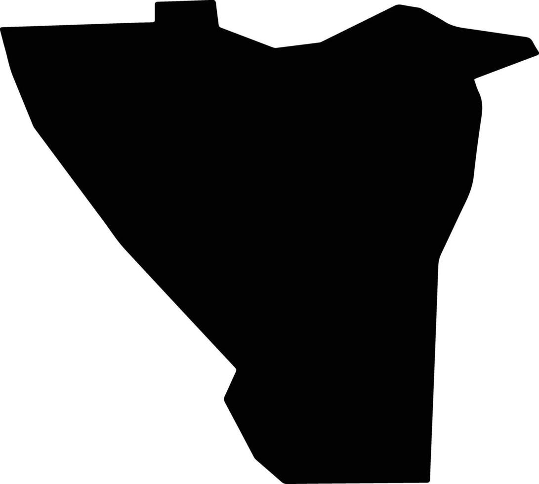 Al Maimouna Iraq silhouette map vector