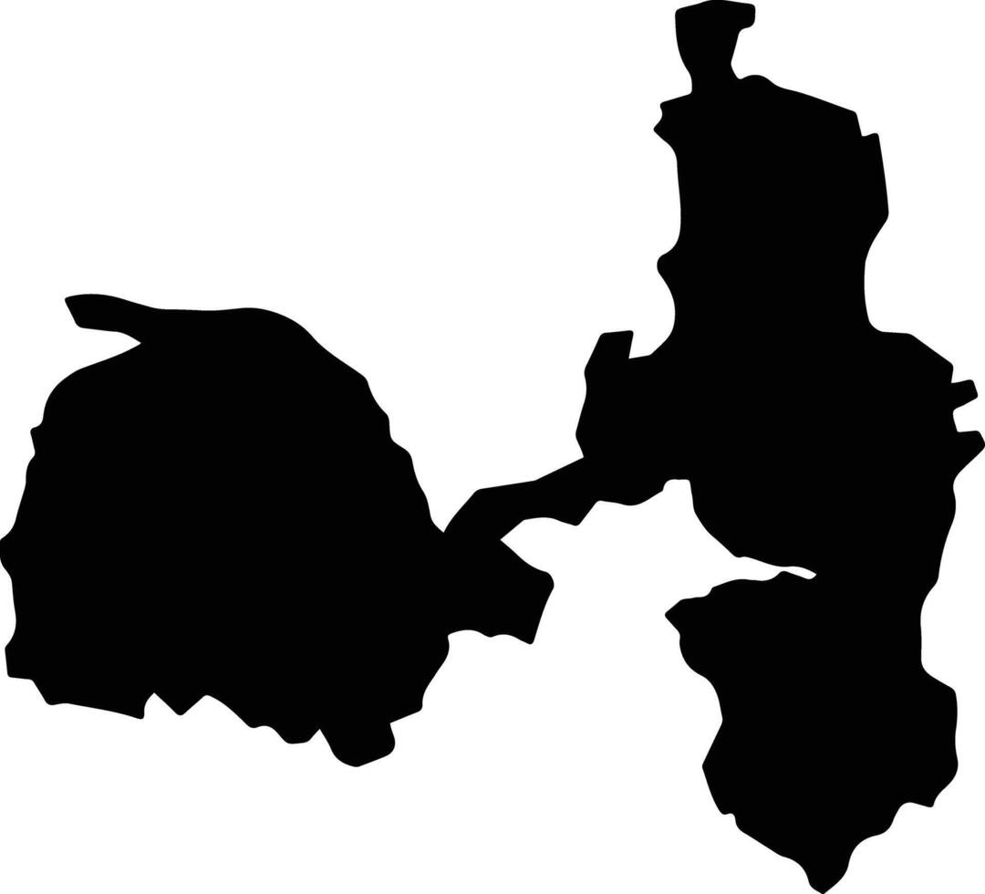 Al Majardah Saudi Arabia silhouette map vector