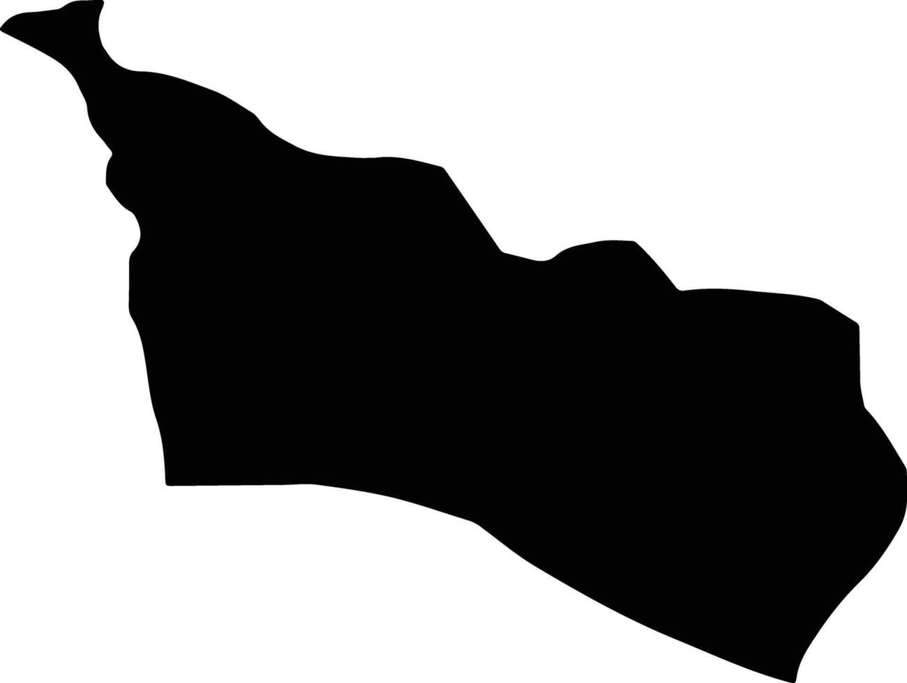 Al Malah Yemen silhouette map vector