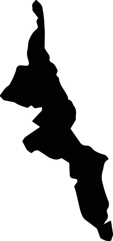 Al Mandaq Saudi Arabia silhouette map vector