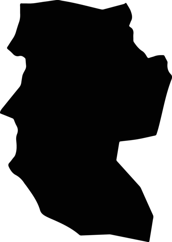 Al Matammah Yemen silhouette map vector