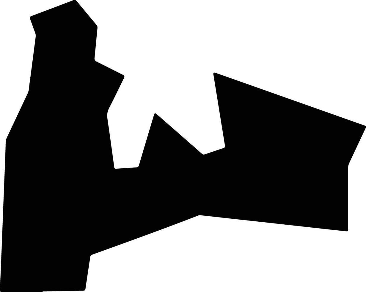 Al Mejar Al Kabir Iraq silhouette map vector