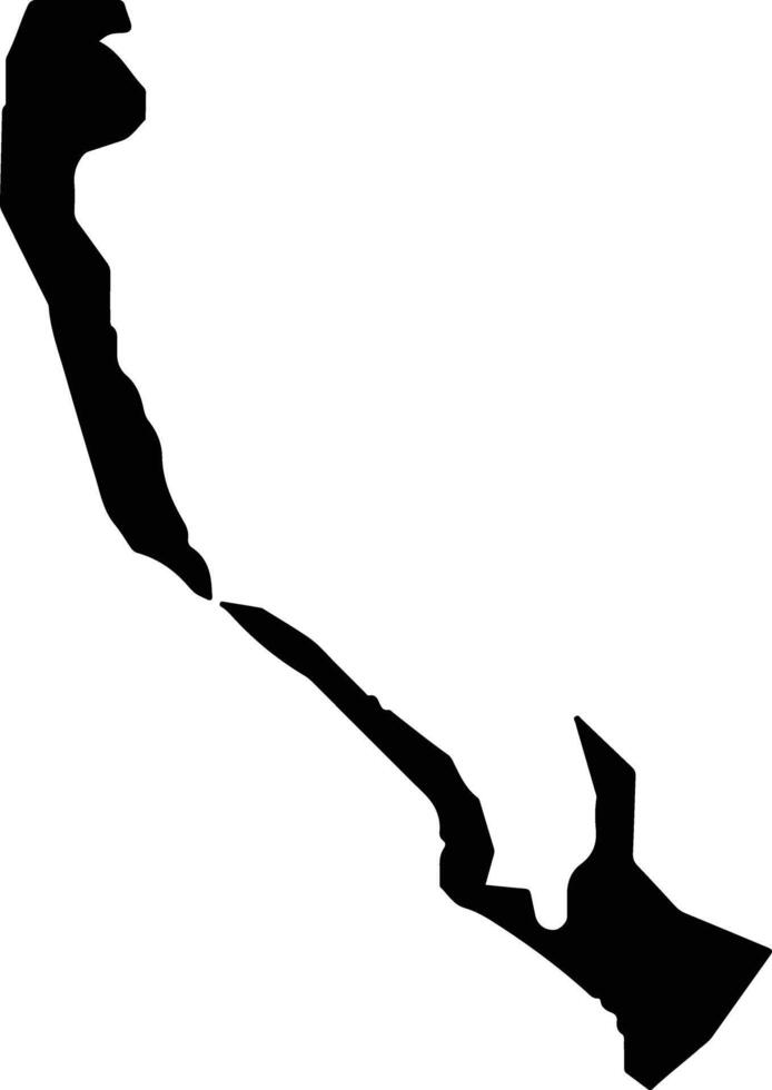 Al Mina Yemen silhouette map vector