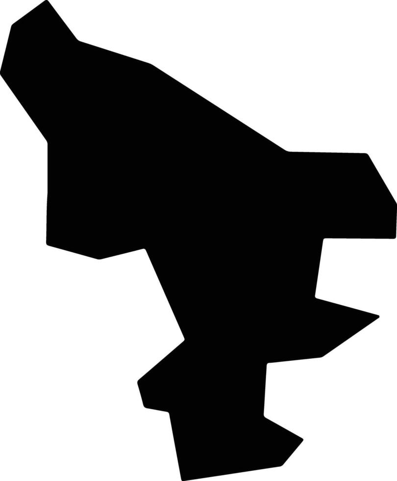 Al Mussyab Iraq silhouette map vector