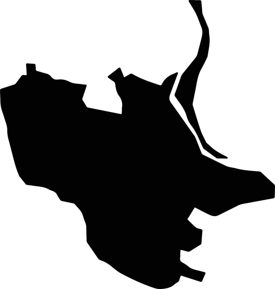 Al Qusia Egypt silhouette map vector