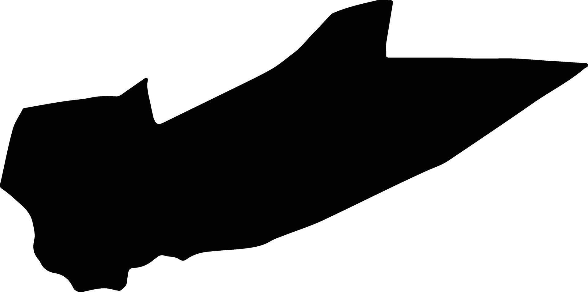 Al Qutayfah Syria silhouette map vector