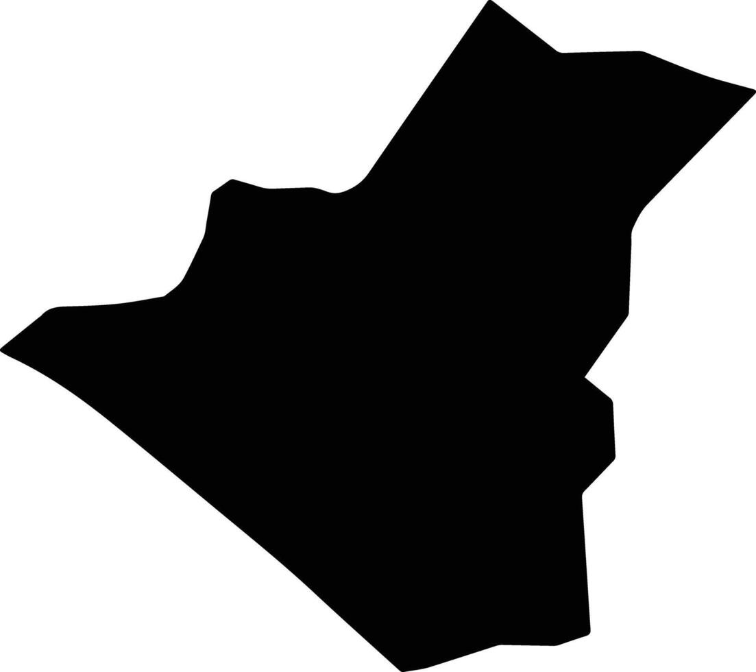 Al Ramadi Iraq silhouette map vector