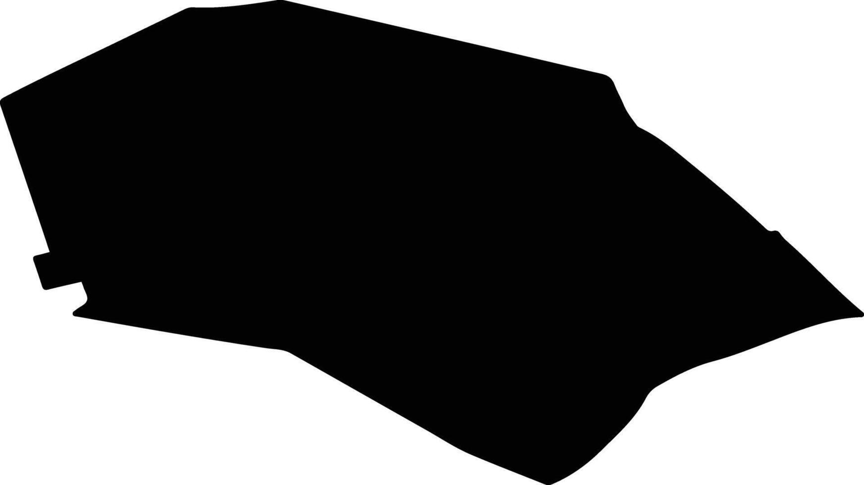 Al Rutba Iraq silhouette map vector