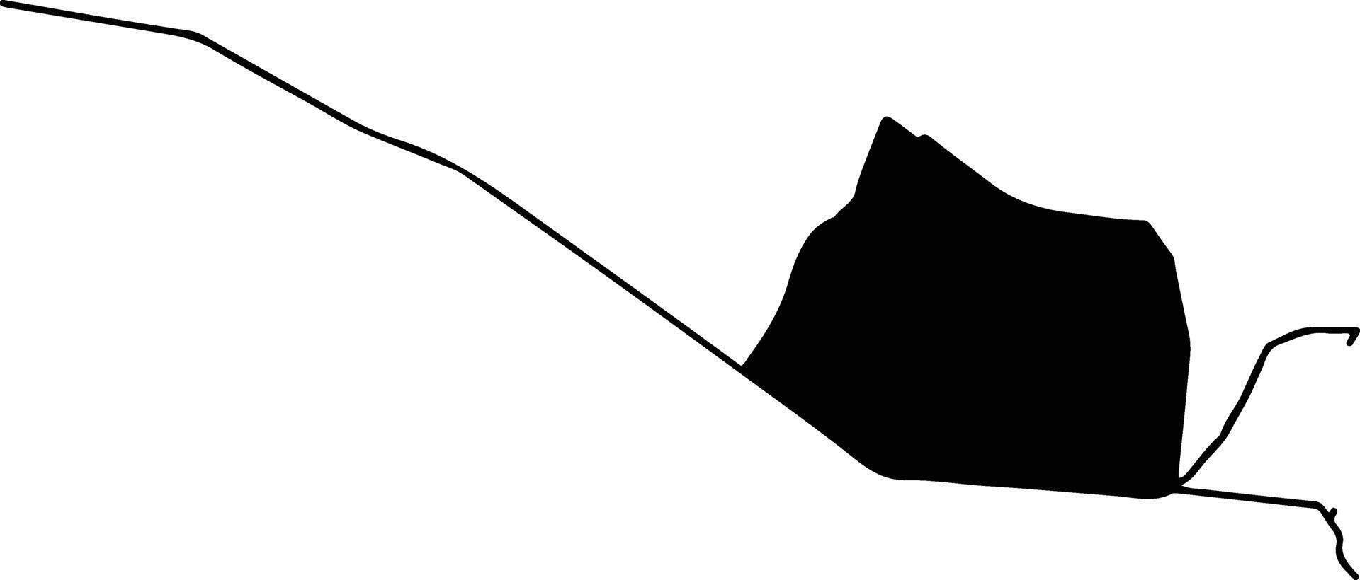 Al Salman Iraq silhouette map vector