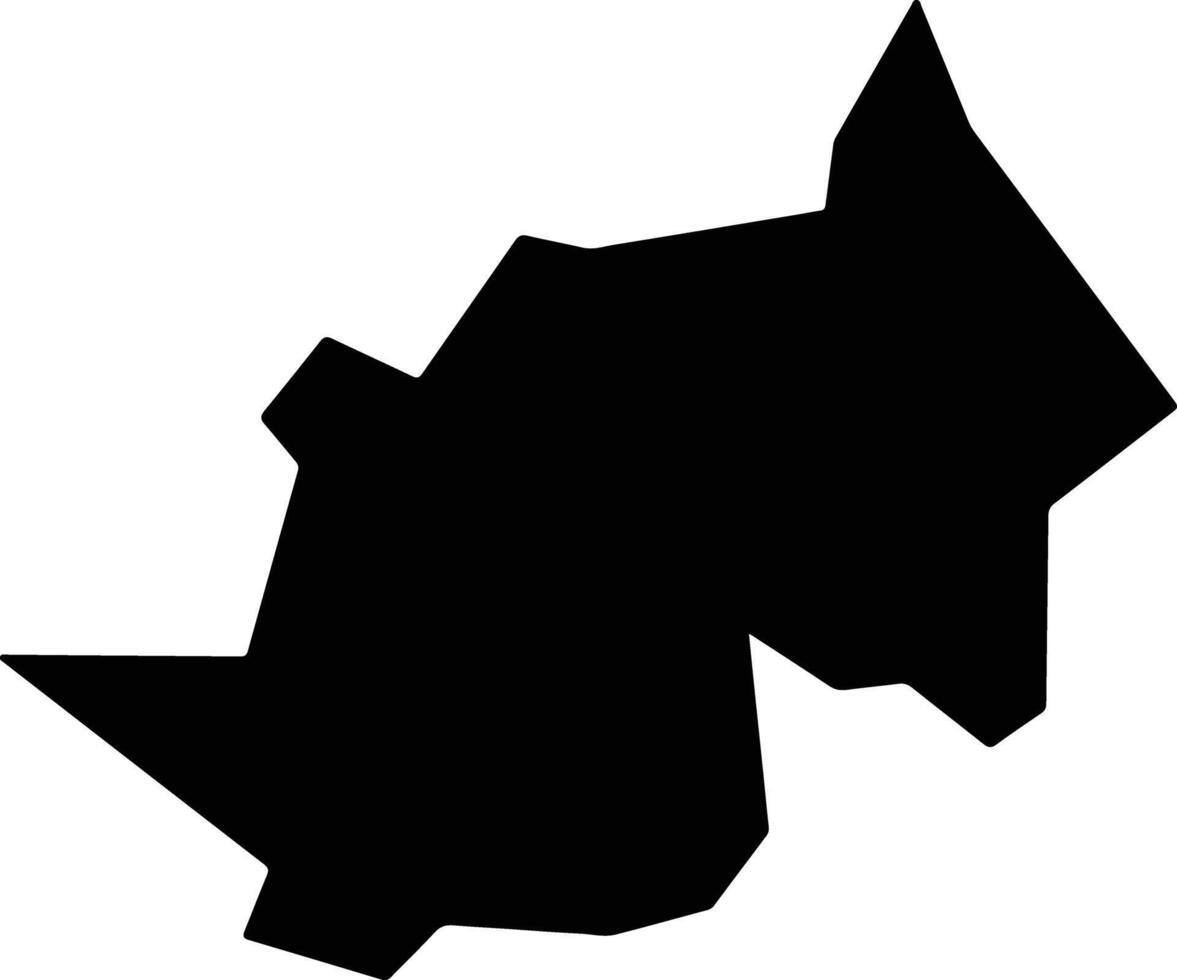 Al Shatra Iraq silhouette map vector