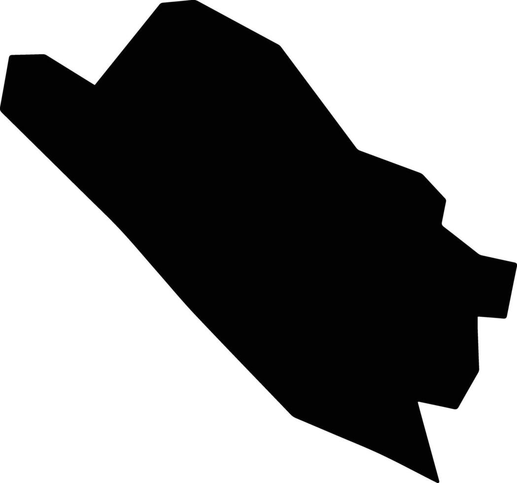 Al Sulaymaniyah Iraq silhouette map vector