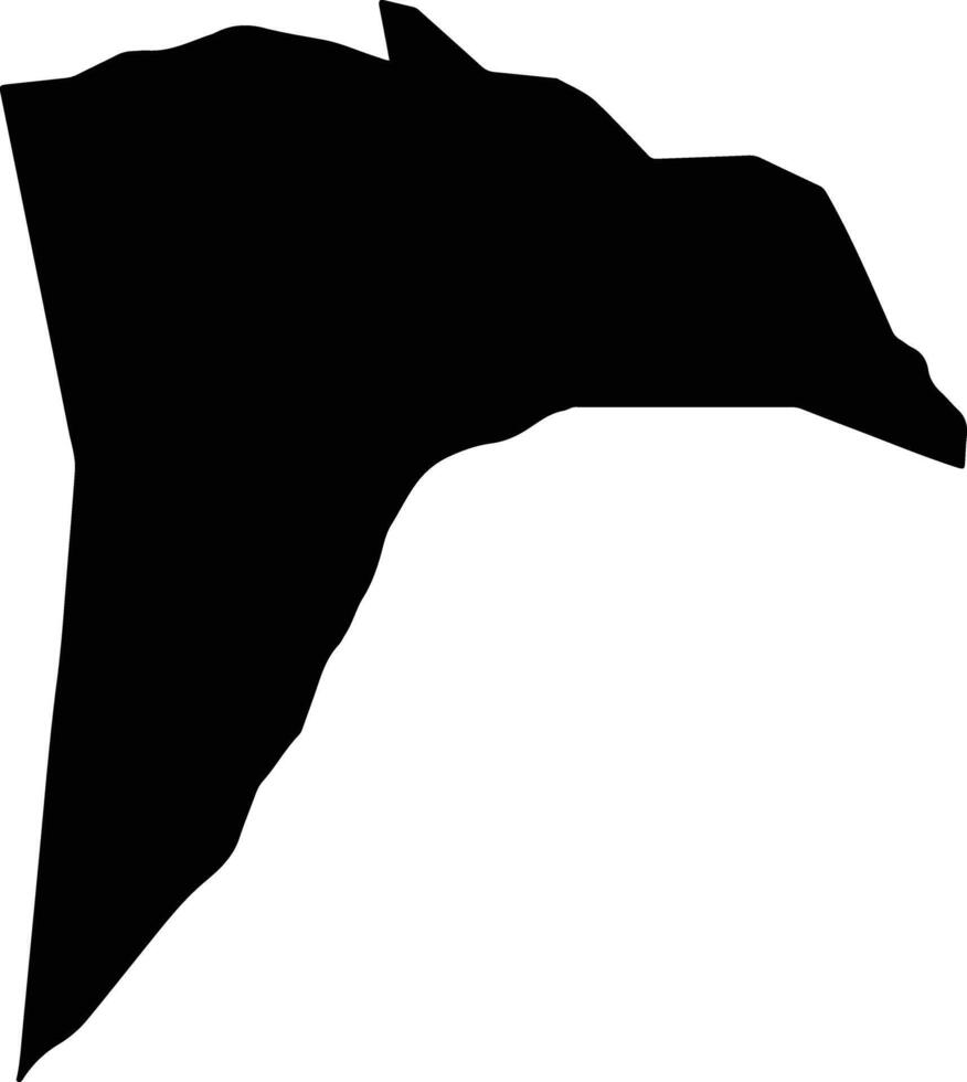 Al Zubair Iraq silhouette map vector