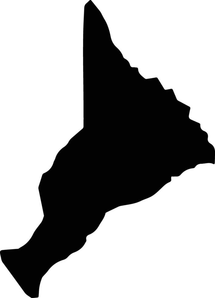 Alajuelita Costa Rica silhouette map vector