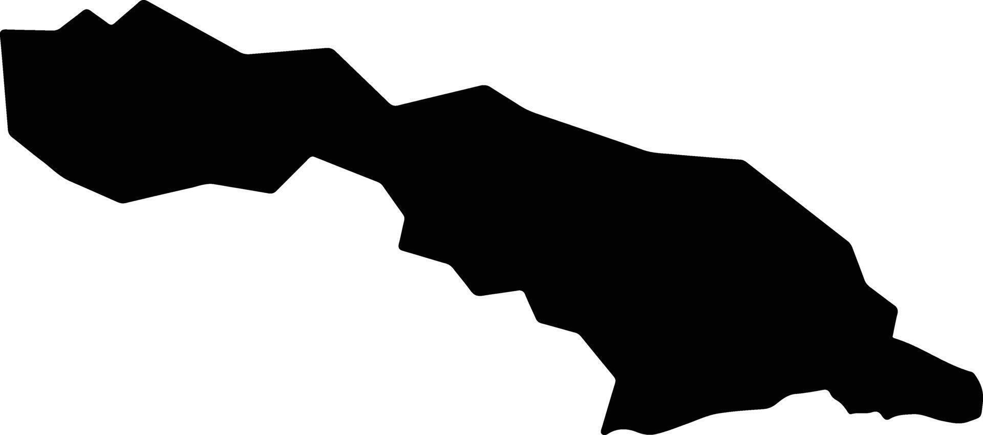 Alakolskiy Kazakhstan silhouette map vector