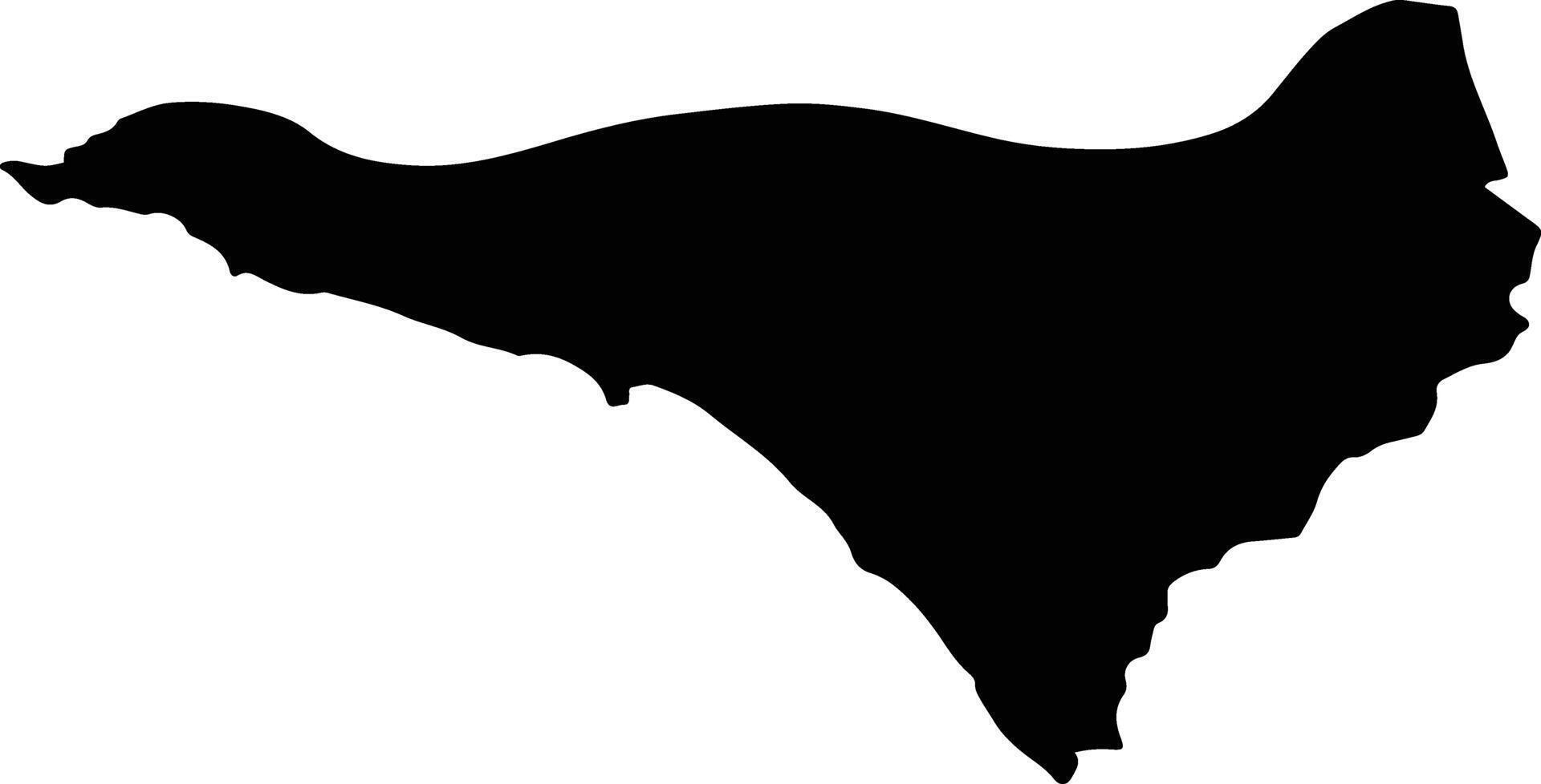 Alanya Turkey silhouette map vector