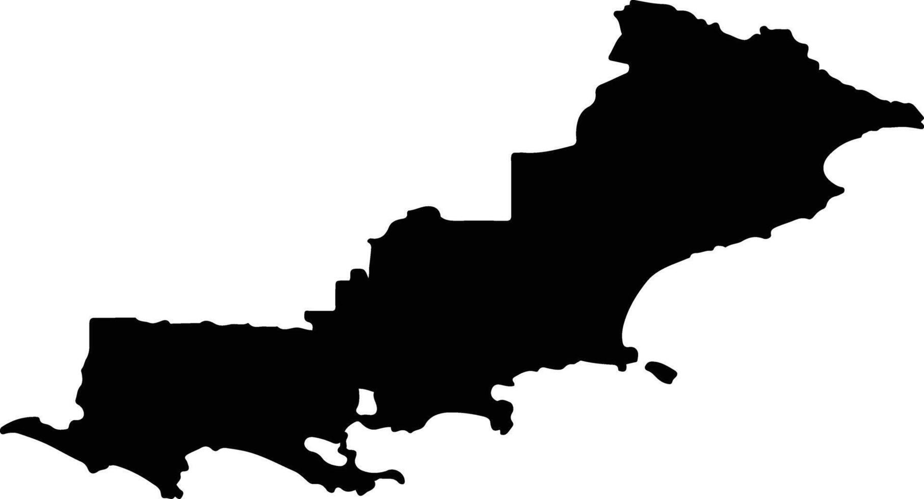 Albany Australia silhouette map vector