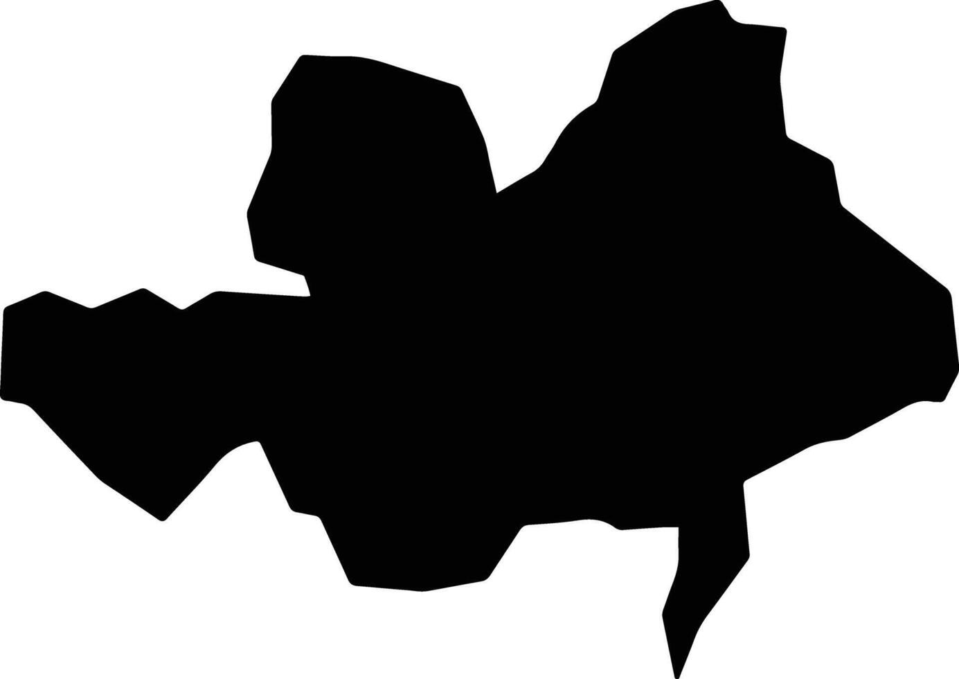 Albert Town Jamaica silhouette map vector