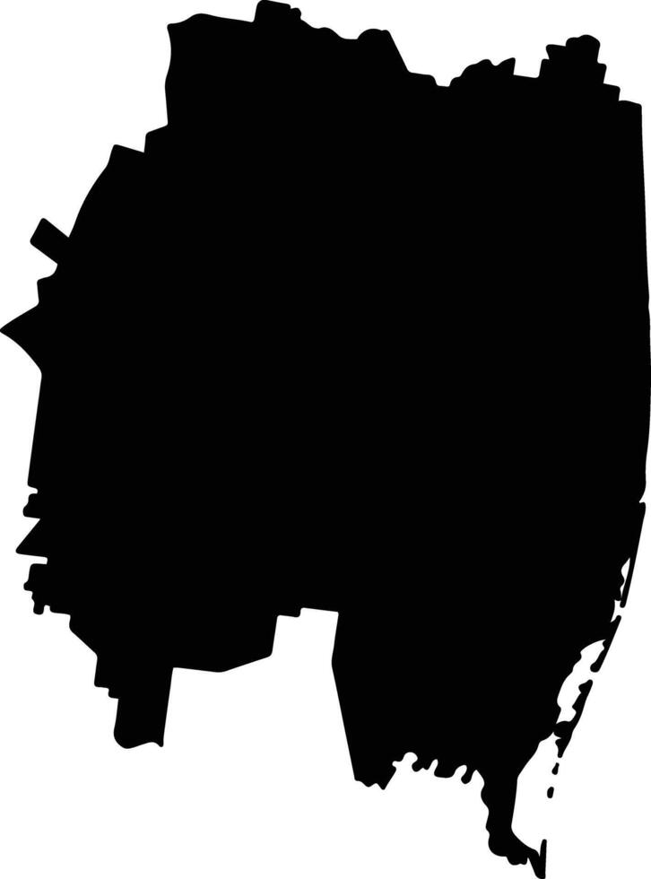 Aldama Mexico silhouette map vector