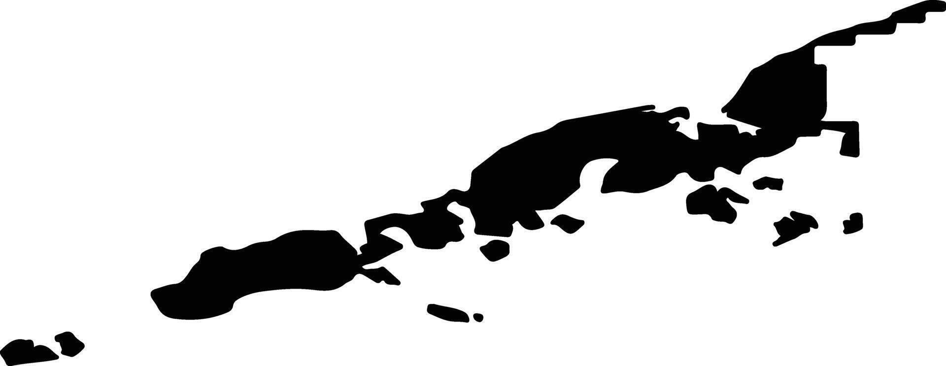 Aleutians East United States silhouette map vector