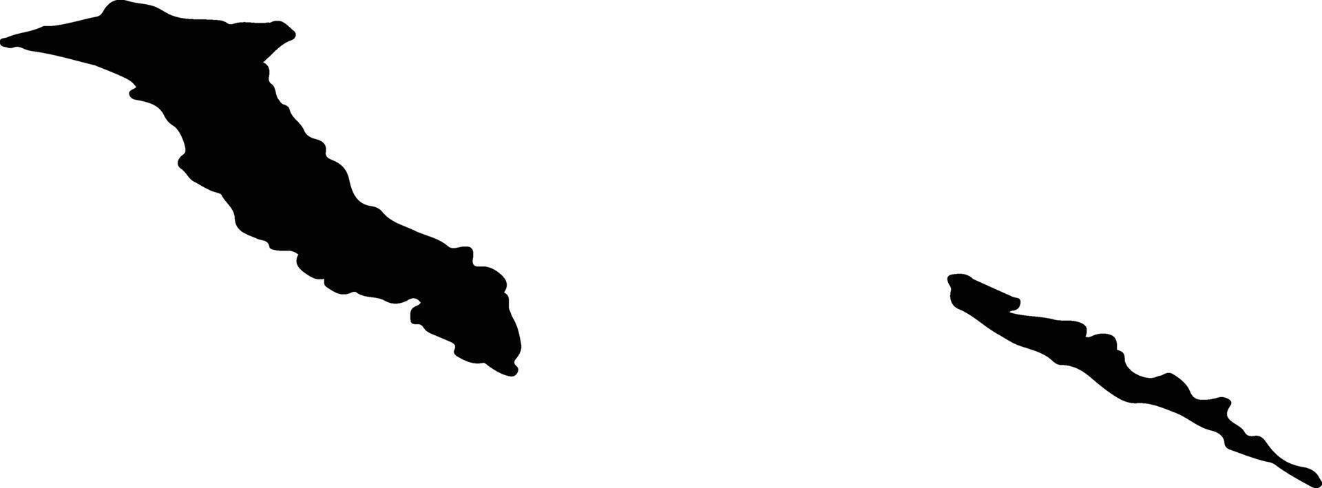 Aleutsky District Russia silhouette map vector