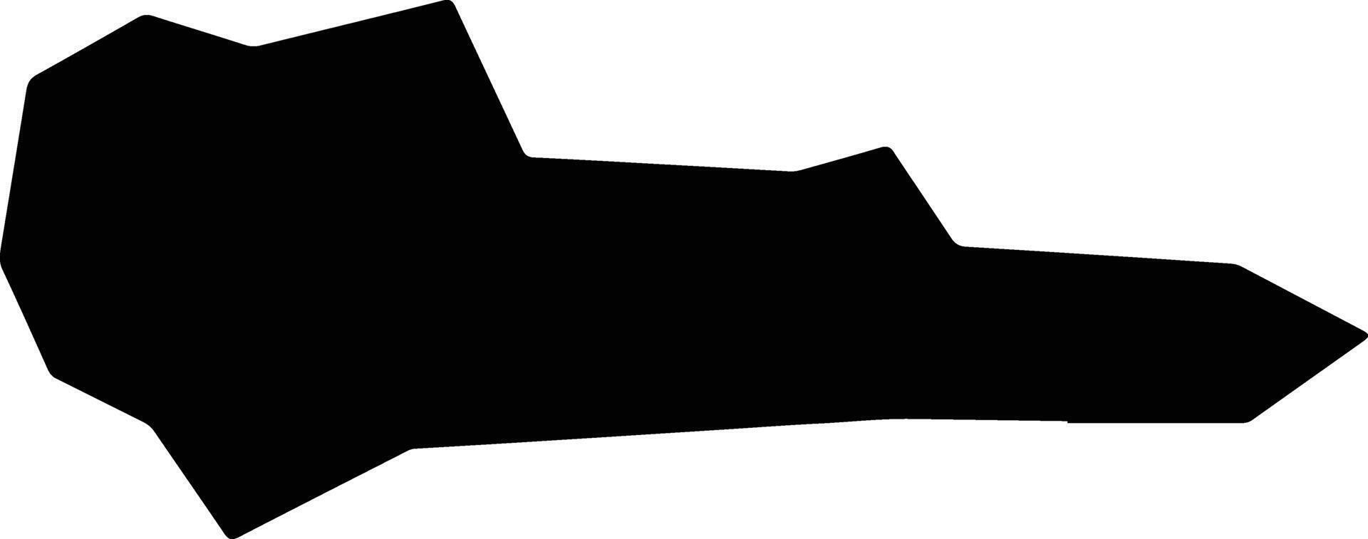 Alginskiy Kazakhstan silhouette map vector