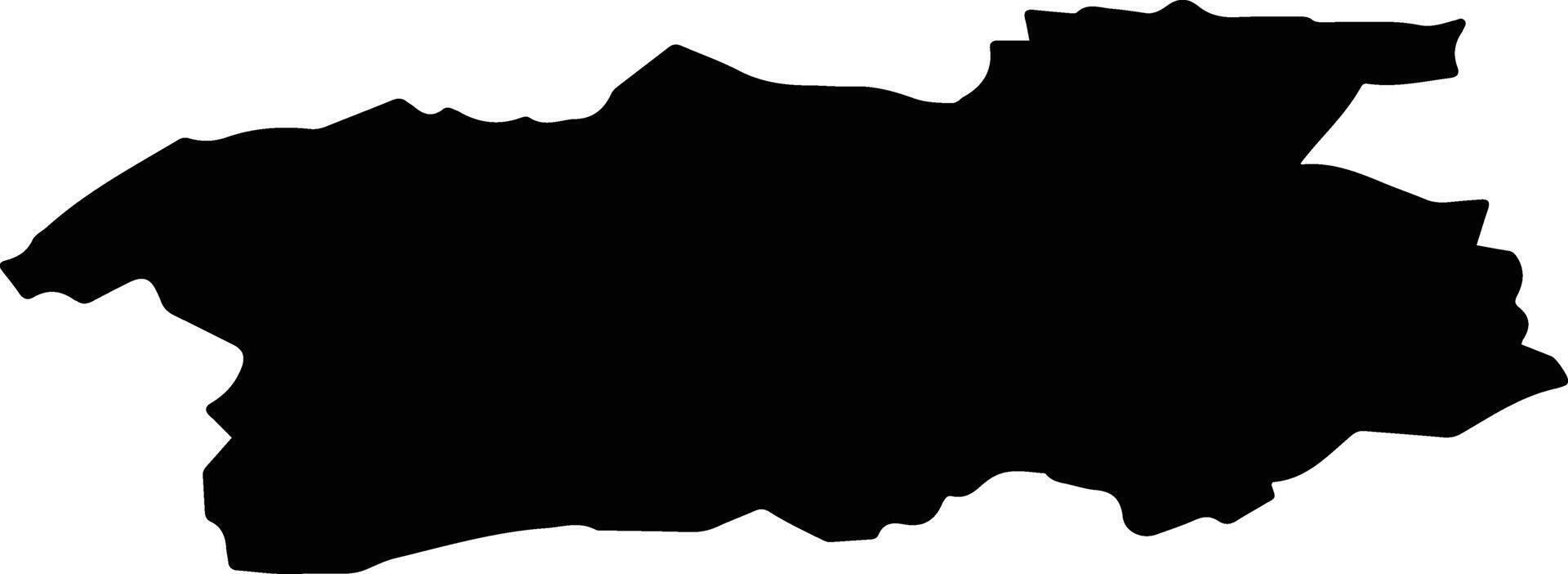 Alikovsky District Russia silhouette map vector