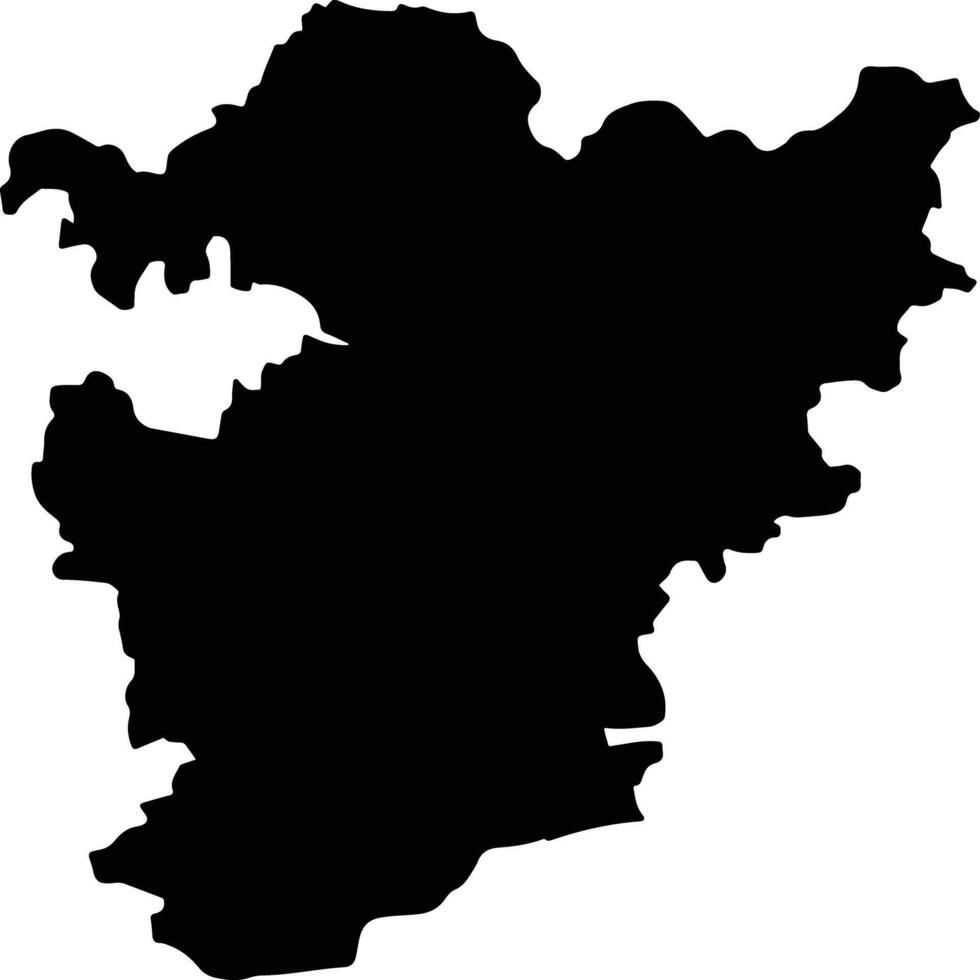 Alirajpur India silhouette map vector