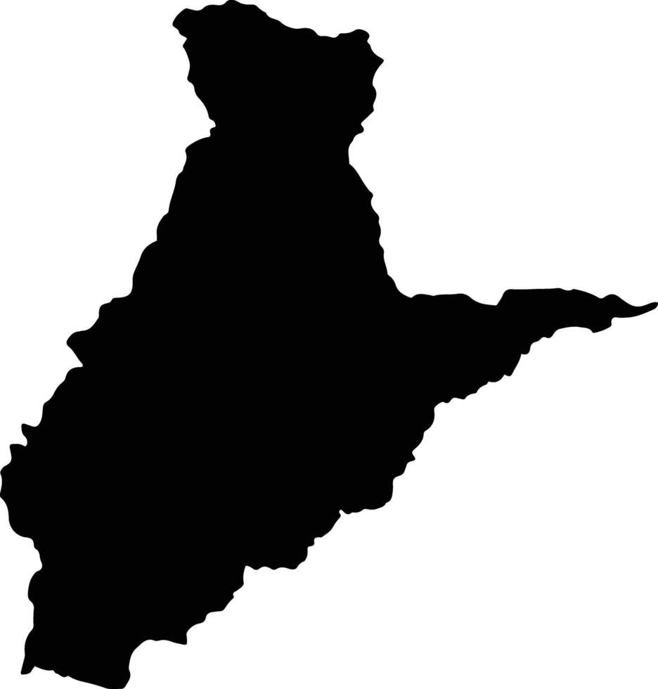 Alishan Taiwan silhouette map vector