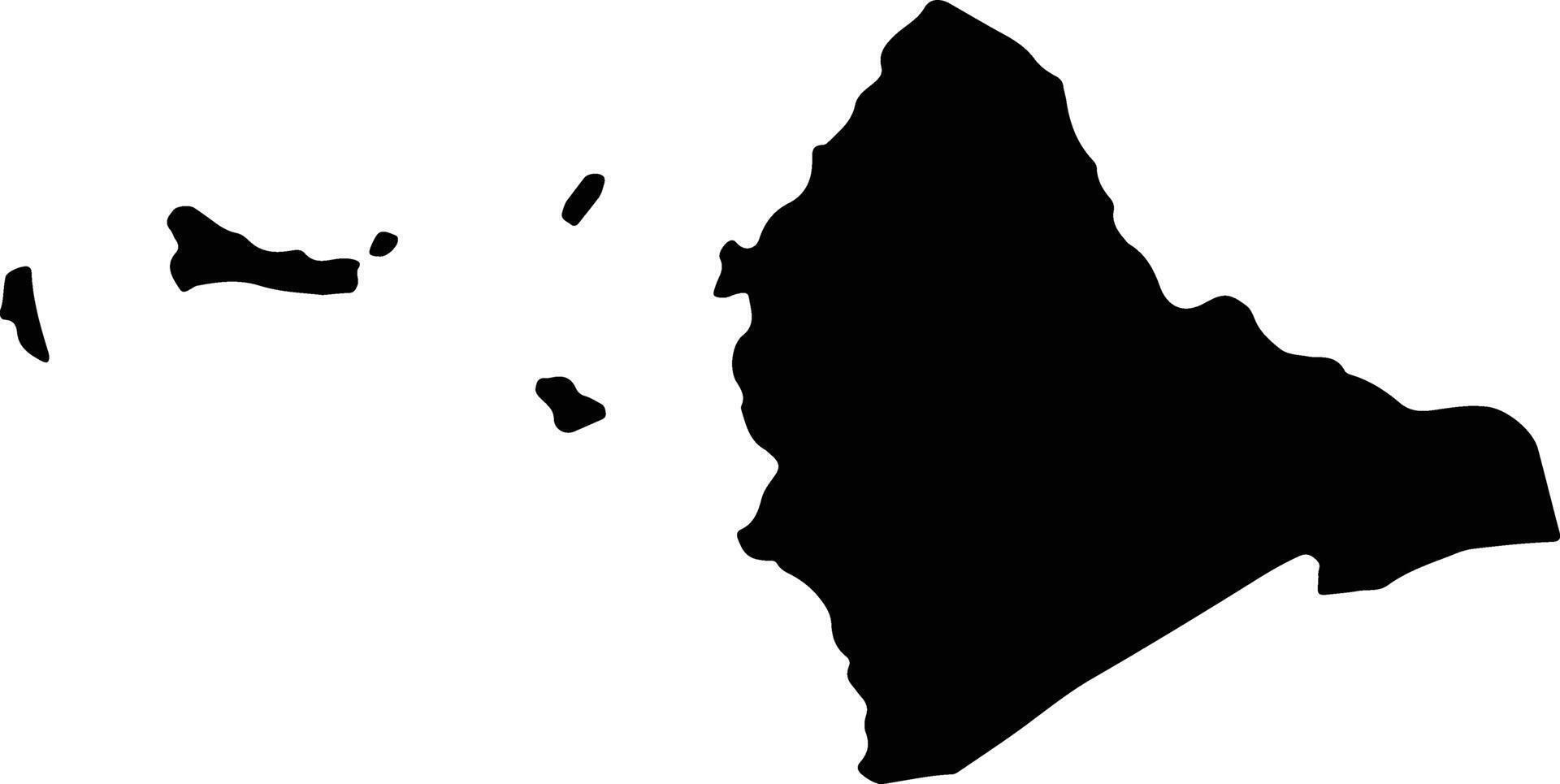 Alluhayah Yemen silhouette map vector