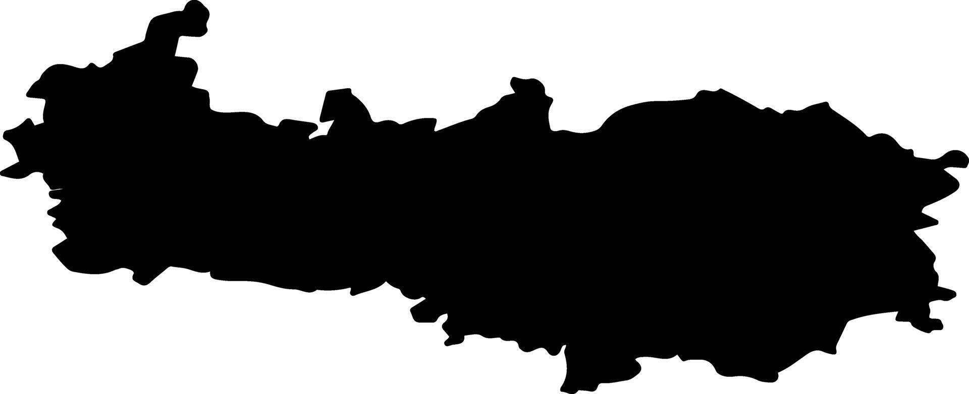 Almetyevsky District Russia silhouette map vector