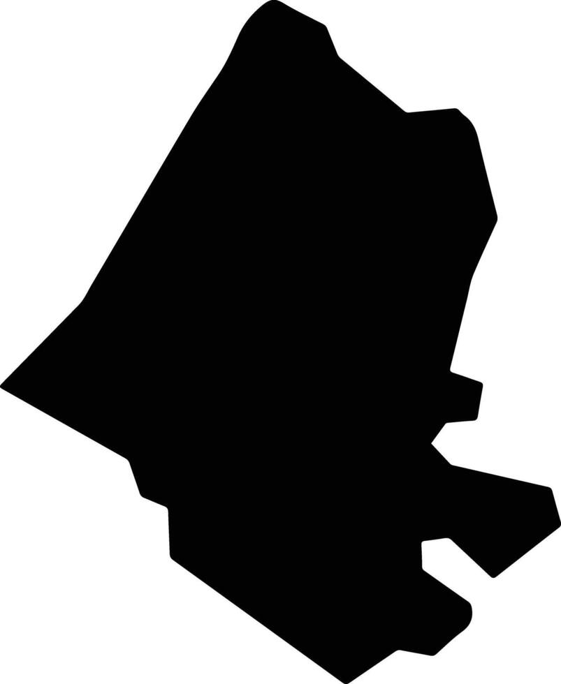 Almondale Saint Lucia silhouette map vector