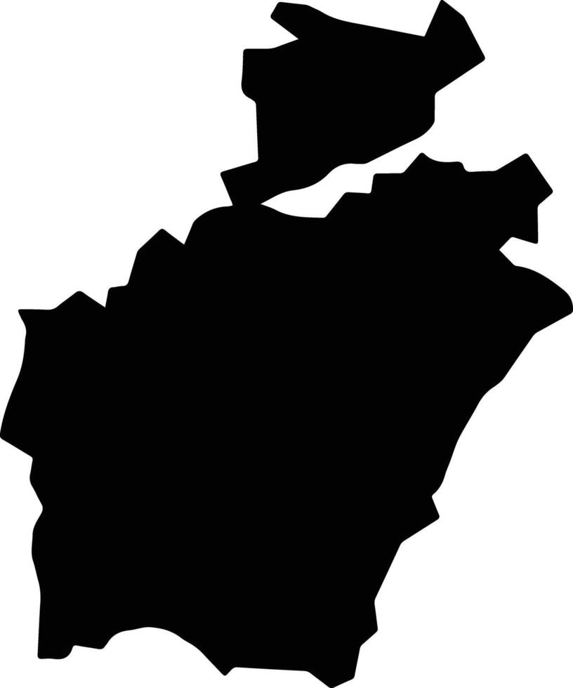 Alston Jamaica silhouette map vector