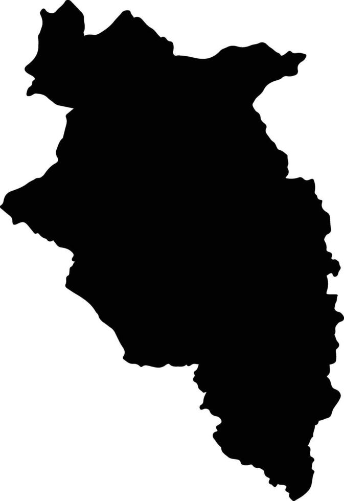 Alto Molocue Mozambique silhouette map vector