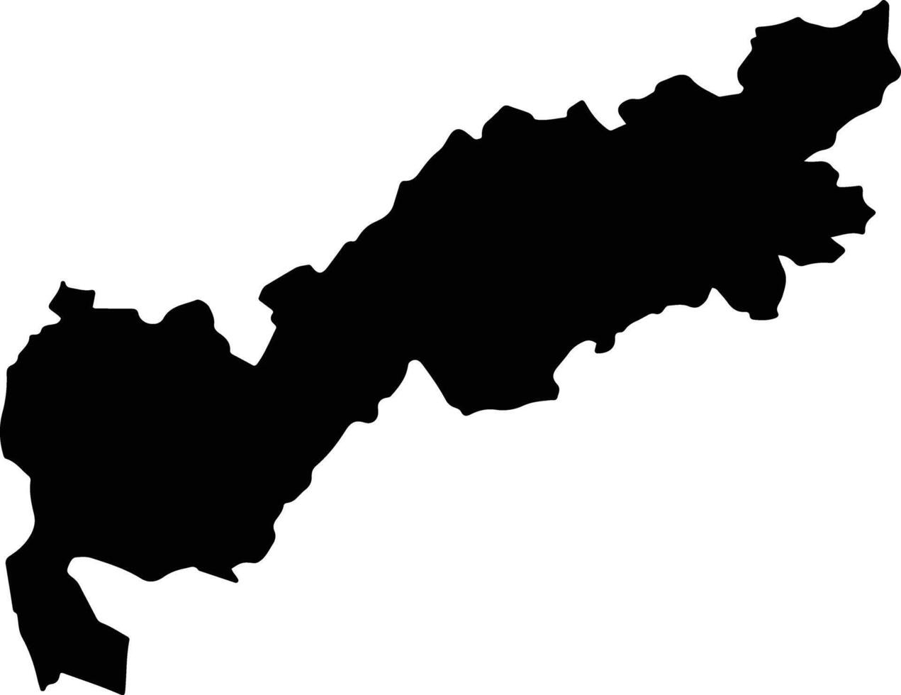 Altotonga Mexico silhouette map vector