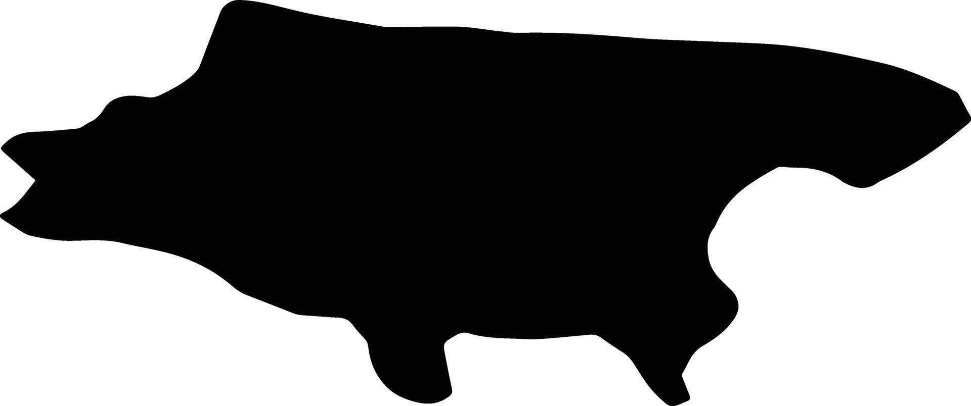 Altunhisar Turkey silhouette map vector