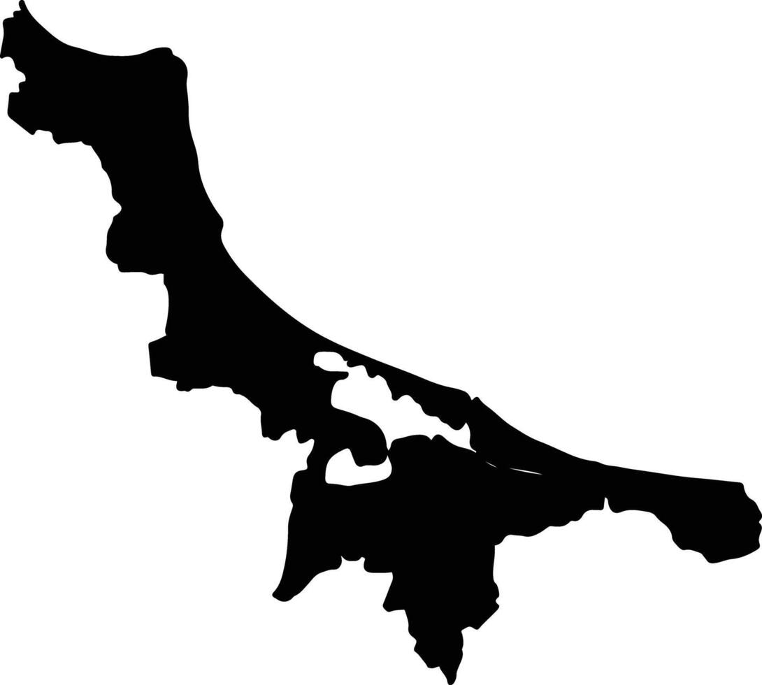 Alvarado Mexico silhouette map vector