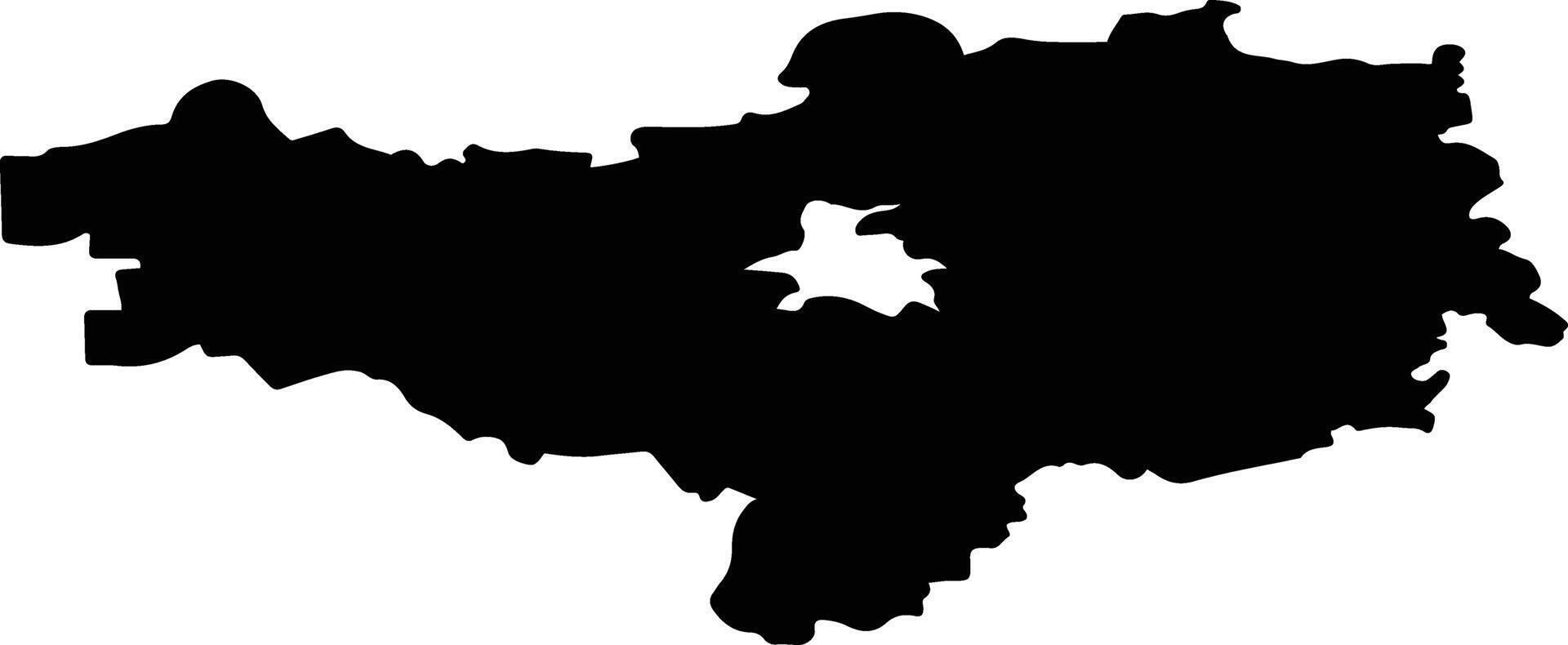 Alytus District Municipality Lithuania silhouette map vector