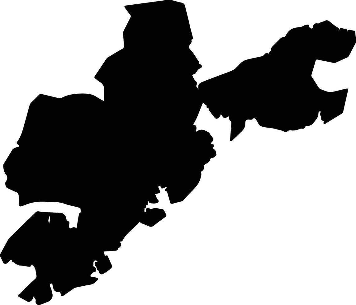 Amakusa Japan silhouette map vector