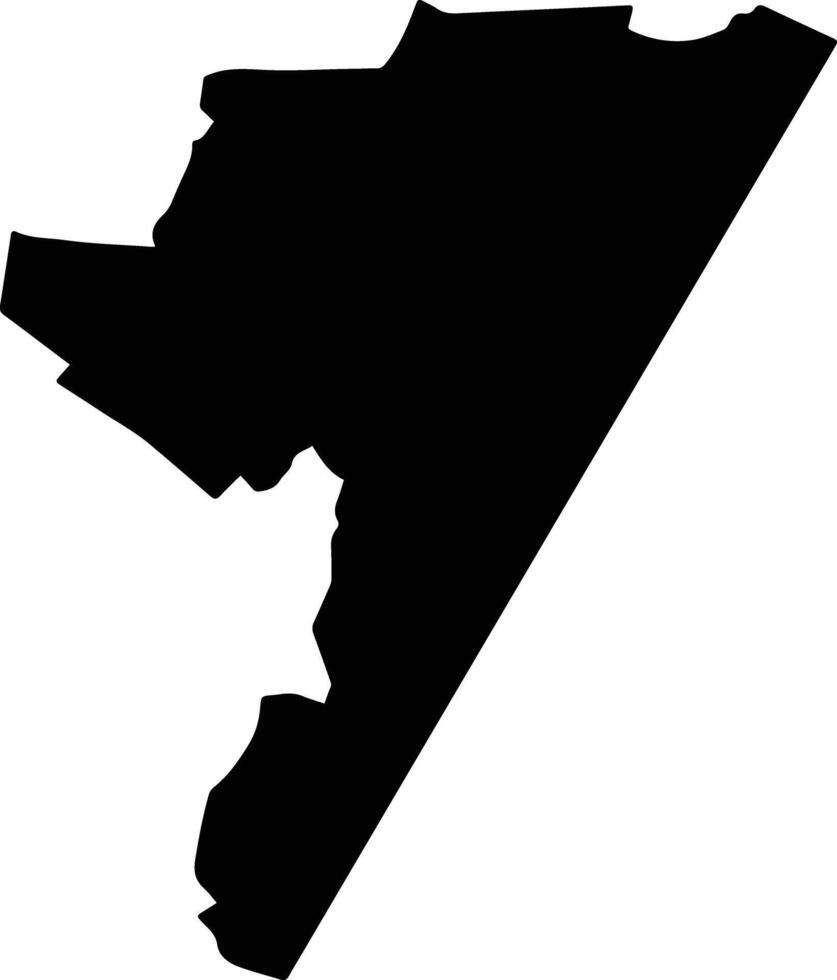 Amatenango de la Frontera Mexico silhouette map vector