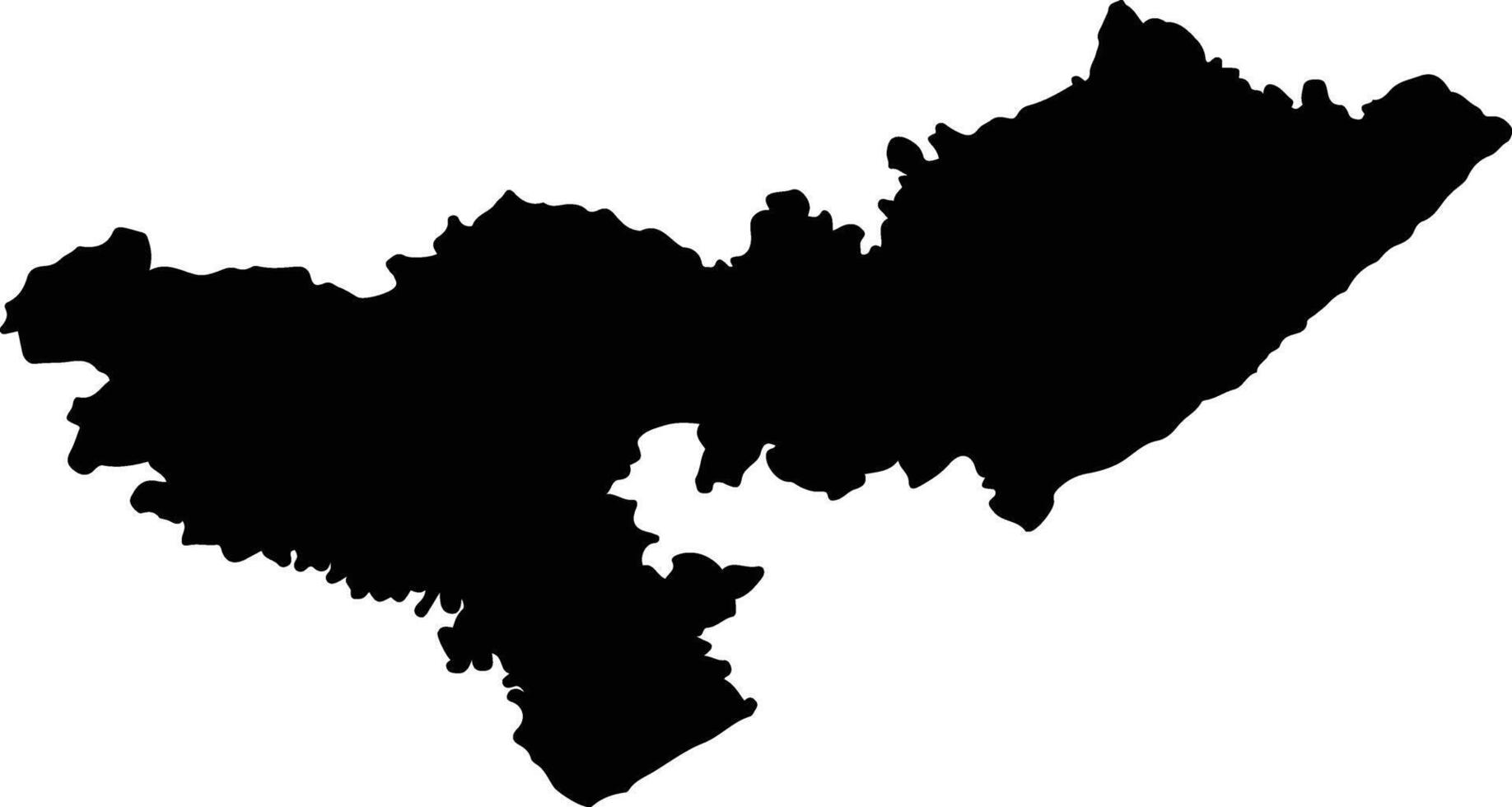 Amathole South Africa silhouette map vector