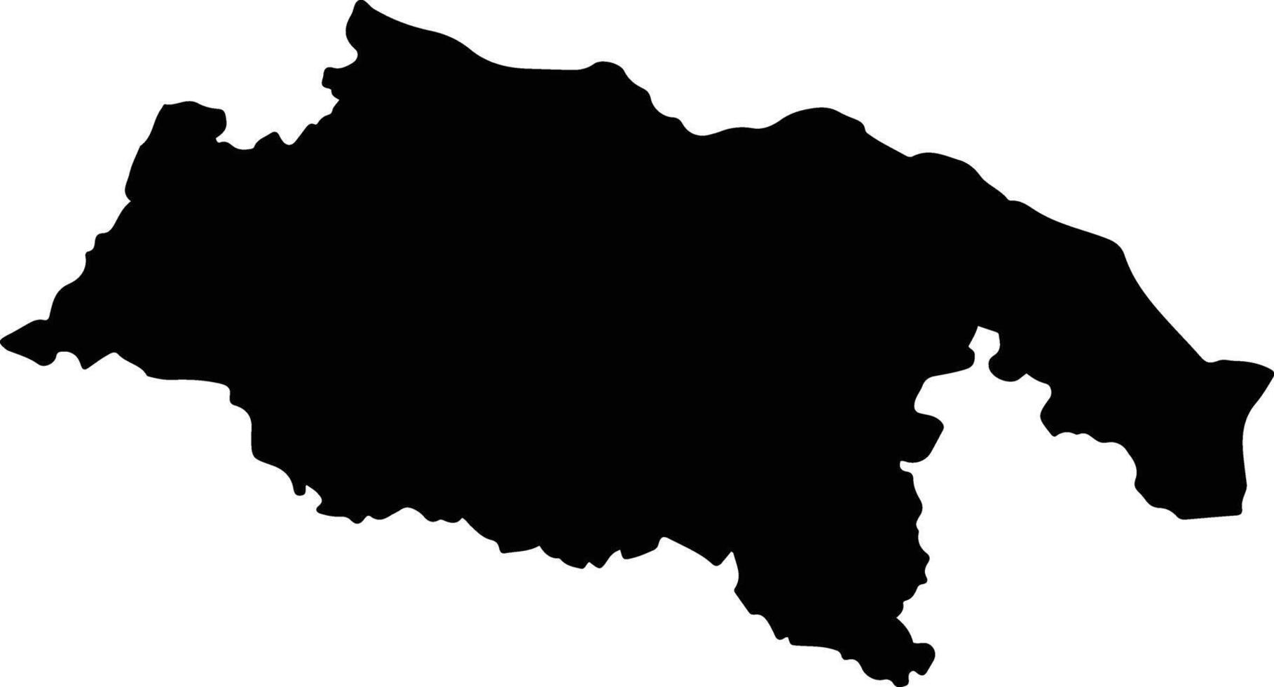 Ambedkar Nagar India silhouette map vector