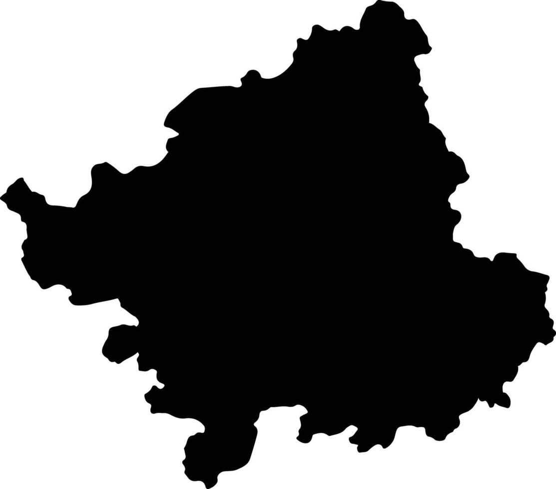 Ambohimahasoa Madagascar silhouette map vector