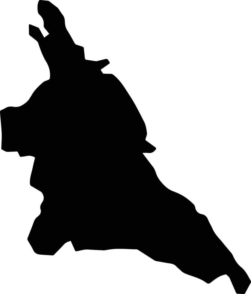 Amiel Town Jamaica silhouette map vector