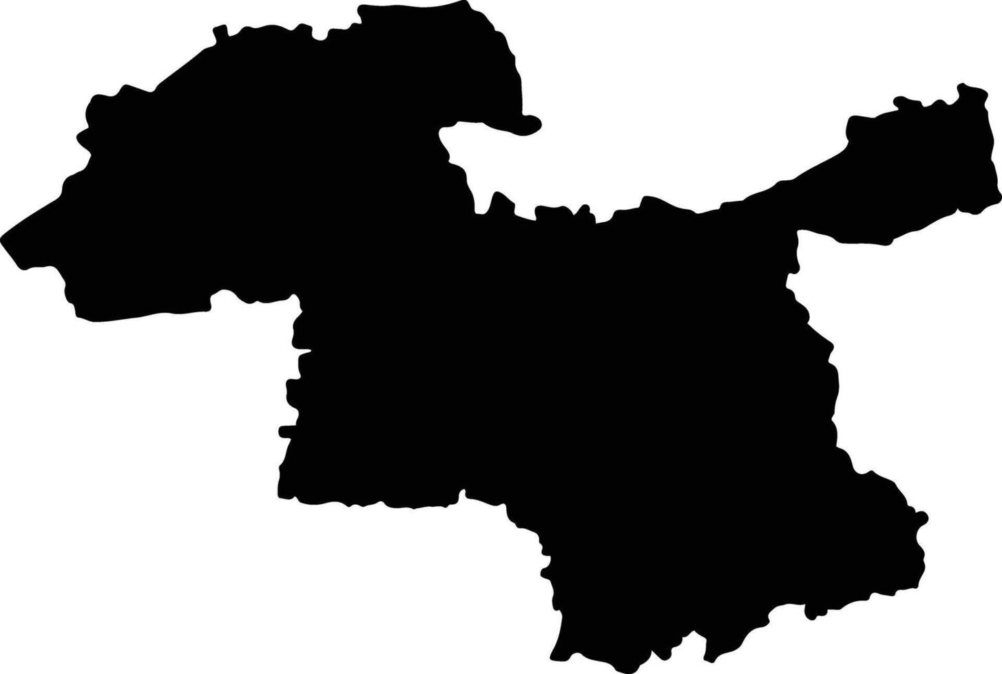Amravati India silhouette map vector