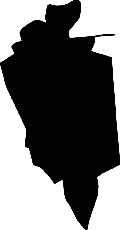An Phu Vietnam silhouette map vector