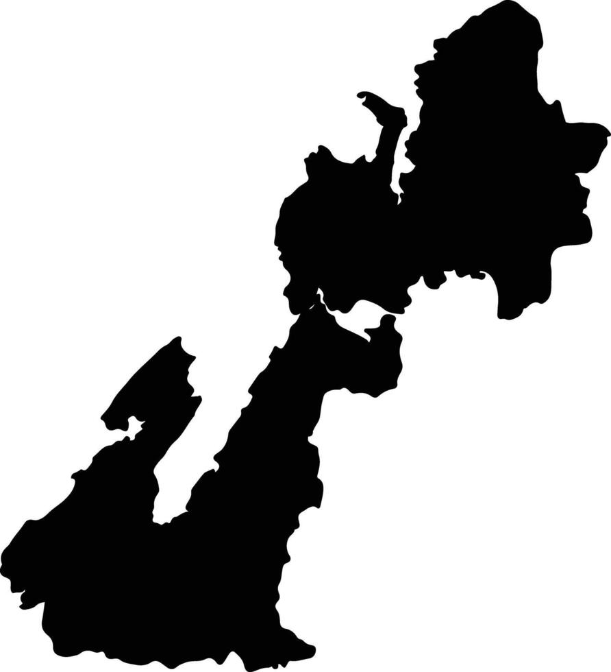Analalava Madagascar silhouette map vector